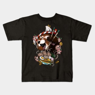 red panda ramen Kids T-Shirt